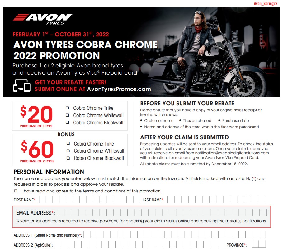 Avon Tire Rebate 2023