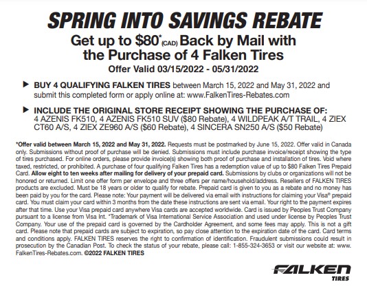 Falken Tire Rebate 2023