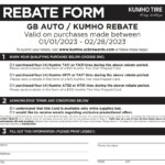 Kumho Tire Rebate 2023