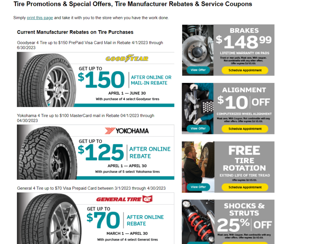 Mavis Tire Rebate 2023